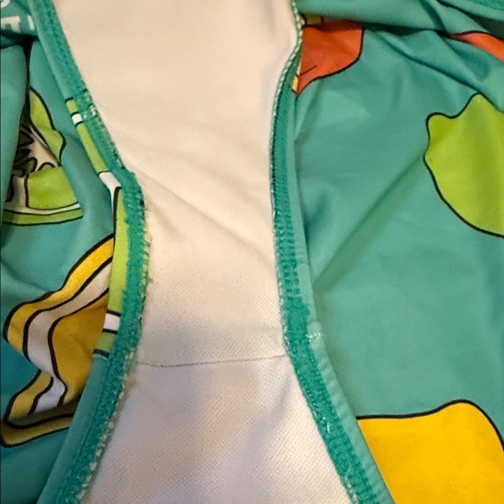Citrus Print One-Piece Swimsuit - Aqua, size L - Picture 6 of 6